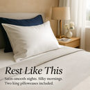 Silky Satin King Pillowcase Set for Luxurious Sleep by LJGDeals