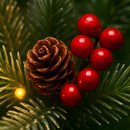 2Pcs Christmas Tree Urn Filler With Light Artificial Lighted Xmas Trees Light with Cones Berries Holiday Planter Filler LED Pathway Pine Tree IP44 Wat by LJGDeals