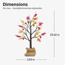 Artificial Lighted Maple Tree with 24 Warm White LEDs by LJGDeals