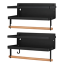 Magnetic Spice Racks for Refrigerator with Paper Holder by LJGDeals