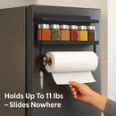 Magnetic Spice Racks for Refrigerator with Paper Holder by LJGDeals