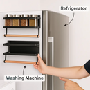 Magnetic Spice Racks for Refrigerator with Paper Holder by LJGDeals