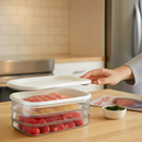 Deli Meat Container with Lid, Stackable Fridge Organizer by LJGDeals