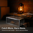 2Pack 11.81x5.63x4.45In 2-Door Humane Rat Trap Automatic Continuous Mouse Trap Reusable Galvanized Iron Live Animal Cage by LJGDeals