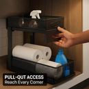 Under Sink Organizer - 2-Tier Pull-Out Baskets by LJGDeals