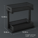 Under Sink Organizer - 2-Tier Pull-Out Baskets by LJGDeals