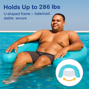 Inflatable Pool Chair 2-Pack Lounger with Cup Holders by LJGDeals