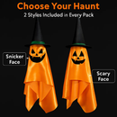 Hanging Ghosts with Wizard Hat - 2 Pack Halloween Decor by LJGDeals