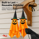 Hanging Ghosts with Wizard Hat - 2 Pack Halloween Decor by LJGDeals