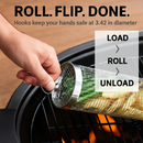 2Pcs 3.42x11.61Inch Portable BBQ Rolling Basket Round Stainless Steel Grill Mesh Barbecue Net Tube with Removable Cover Outdoor Camping by LJGDeals