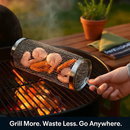 2Pcs 3.42x11.61Inch Portable BBQ Rolling Basket Round Stainless Steel Grill Mesh Barbecue Net Tube with Removable Cover Outdoor Camping by LJGDeals