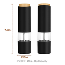 Electric Salt and Pepper Grinder Set with One-Hand Operation by LJGDeals