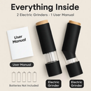 Electric Salt and Pepper Grinder Set with One-Hand Operation by LJGDeals
