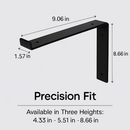 Wall Mounted Shelf Bracket Set - Strong Black Brackets by LJGDeals