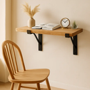 Wall Mounted Shelf Bracket Set - Strong Black Brackets by LJGDeals