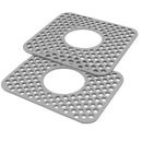 Silicone Grid Sink Mat with Central Drain Hole by LJGDeals