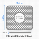 Silicone Grid Sink Mat with Central Drain Hole by LJGDeals