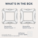Decorative Switch Cover - 2 Pack White Wall Plate Protector by LJGDeals