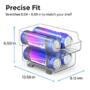 Adjustable Soda Can Organizers, 2-Tier, 12-Pcs by LJGDeals