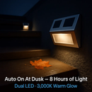 Solar LED Wall Light for Outdoor Steps Weatherproof by LJGDeals