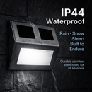 Solar LED Wall Light for Outdoor Steps Weatherproof by LJGDeals
