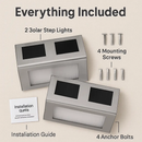 Solar LED Wall Light for Outdoor Steps Weatherproof by LJGDeals