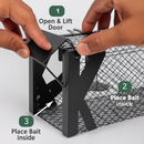 2Pcs Rat Traps Humane Live Mouse Cage Easy To Catch And Release For Voles Rats Mice Rodents Hamsters Reusable Indoor Outdoor Use by LJGDeals