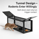 2Pack 15.35x4.72x3.94in 2-Door Humane Live Rat Trap Galvanized Iron Rodent Trap Cage Reusable for Home Garden Farm Warehouse by LJGDeals
