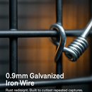 2Pack 15.35x4.72x3.94in 2-Door Humane Live Rat Trap Galvanized Iron Rodent Trap Cage Reusable for Home Garden Farm Warehouse by LJGDeals
