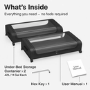 Under Bed Storage Containers with Lockable Wheels by LJGDeals