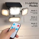 Solar Powered Wall Light with Motion Sensor and 4 Heads by LJGDeals