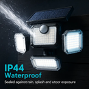 Solar Powered Wall Light with Motion Sensor and 4 Heads by LJGDeals