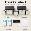 Solar Powered Wall Light with Motion Sensor and 4 Heads by LJGDeals