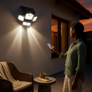 Solar Powered Wall Light with Motion Sensor and 4 Heads by LJGDeals
