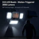 Solar Powered Wall Light with Motion Sensor and 4 Heads by LJGDeals