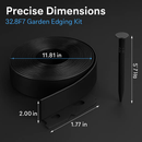 Non-Digging Plastic Garden Edging Kit for Lawn and Flower Beds by LJGDeals
