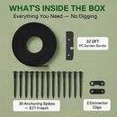 Non-Digging Plastic Garden Edging Kit for Lawn and Flower Beds by LJGDeals