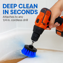 Drill Brush Cleaning Set for Tiles, Tubs & Sinks - Blue by LJGDeals