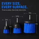 Drill Brush Cleaning Set for Tiles, Tubs & Sinks - Blue by LJGDeals
