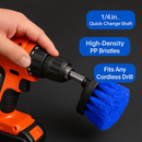 Drill Brush Cleaning Set for Tiles, Tubs & Sinks - Blue by LJGDeals