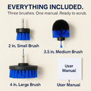 Drill Brush Cleaning Set for Tiles, Tubs & Sinks - Blue by LJGDeals