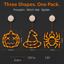 Halloween Window Light Trio: Spider, Witch Hat & Pumpkin by LJGDeals