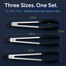 Silicone Tongs for High-Heat Grilling, Locking by LJGDeals
