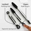 Silicone Tongs for High-Heat Grilling, Locking by LJGDeals