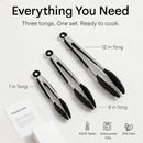Silicone Tongs for High-Heat Grilling, Locking by LJGDeals