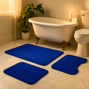 Bathroom Rug Set: Plush Velvet, Non-Slip, 3-Piece by LJGDeals