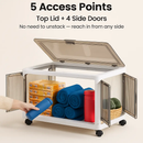 Foldable Storage Bins with Lid, 3-Piece Set by LJGDeals