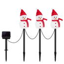 Solar Snowman Stake Light - 3 Pack, Warm White Outdoor Decor by LJGDeals