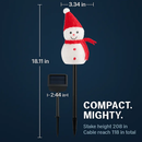 Solar Snowman Stake Light - 3 Pack, Warm White Outdoor Decor by LJGDeals