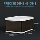 3 Pack Foldable Storage Bin with Lid Stackable Plastic Close by LJGDeals
